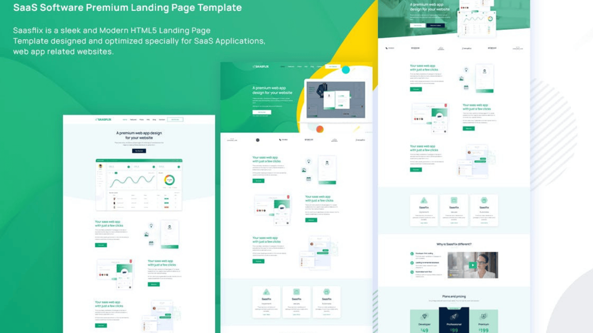 Software Landing Design Software Landing Page Template - Payhip