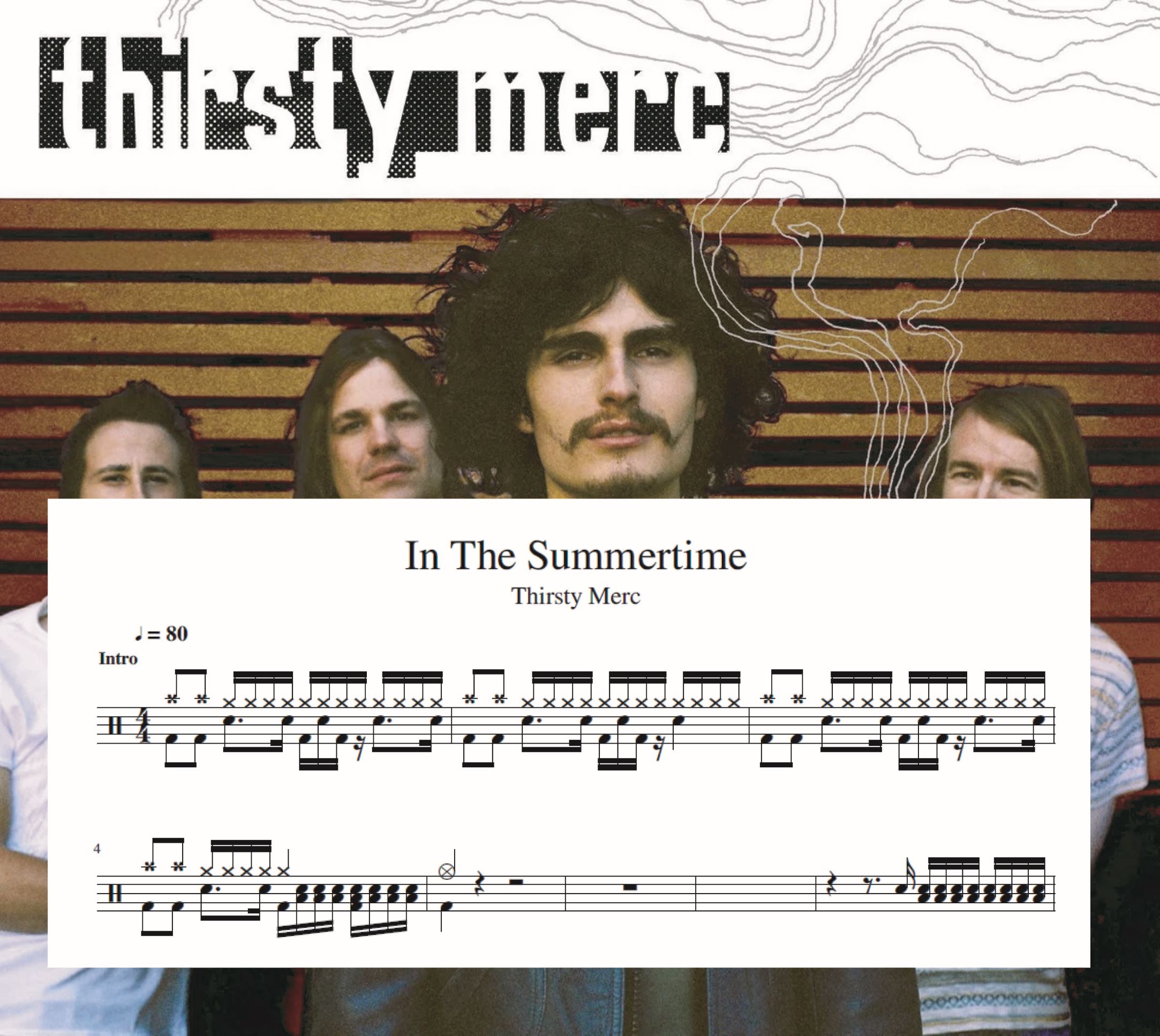 In The Summertime by Thirsty Merc - Drum Sheet Music - Payhip