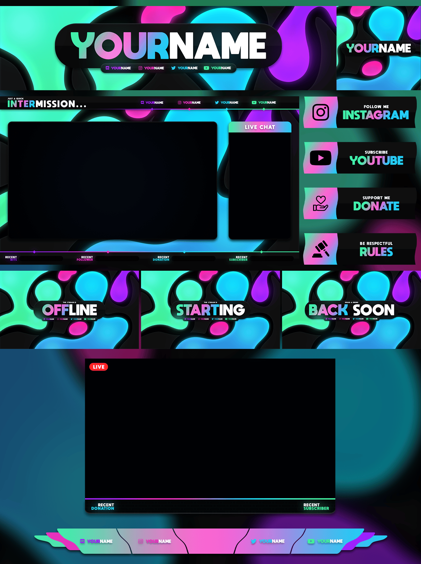 Liquid Themed Stream Pack - Payhip