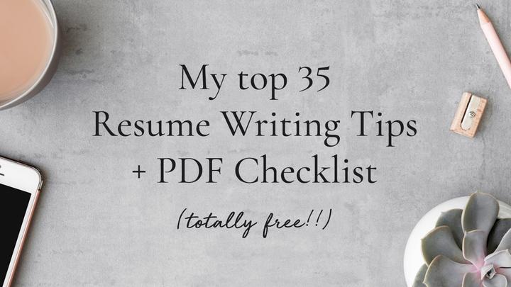 Resume Writing Tips