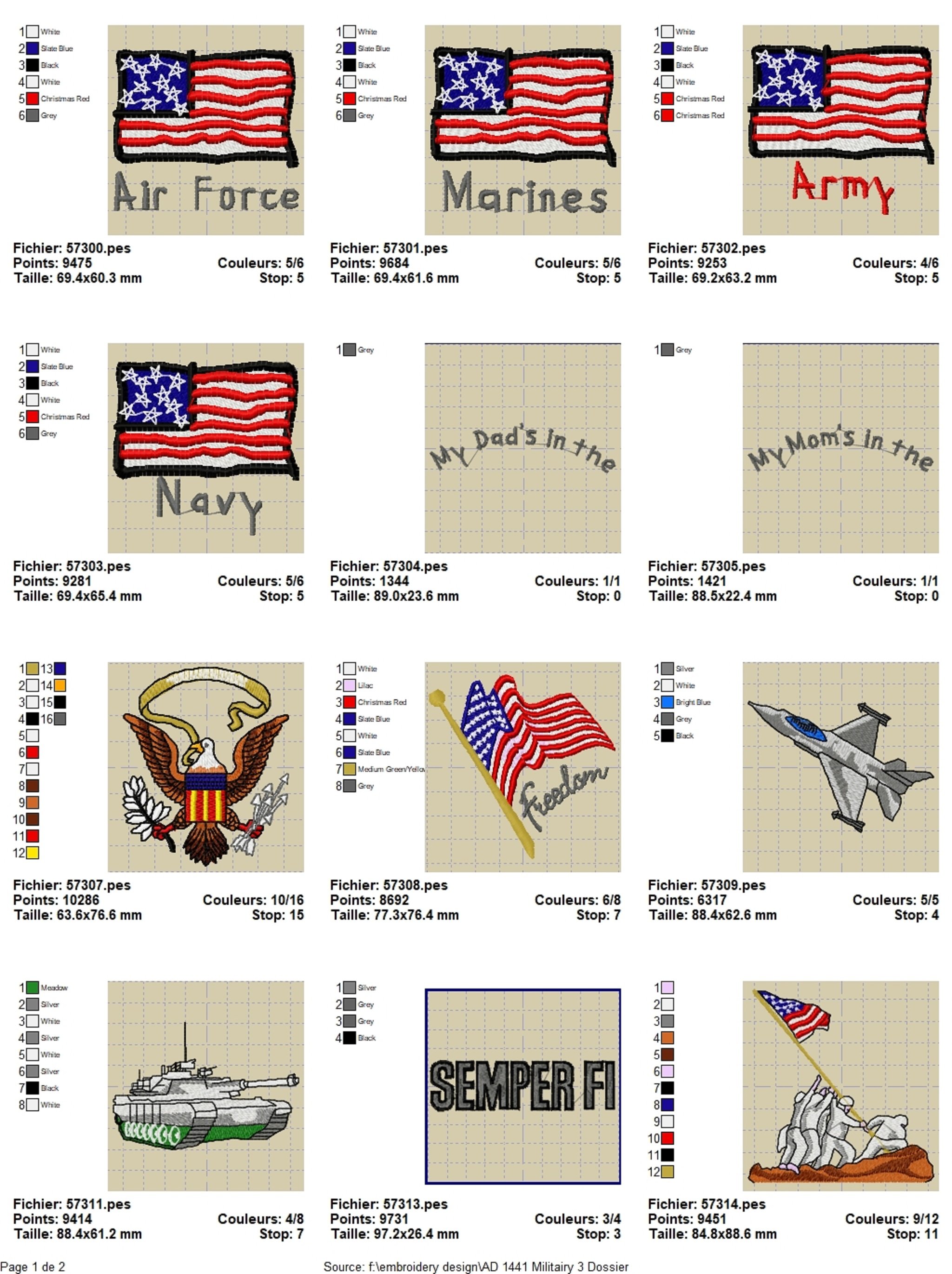 Military Pack 3 Embroidery designs - Payhip