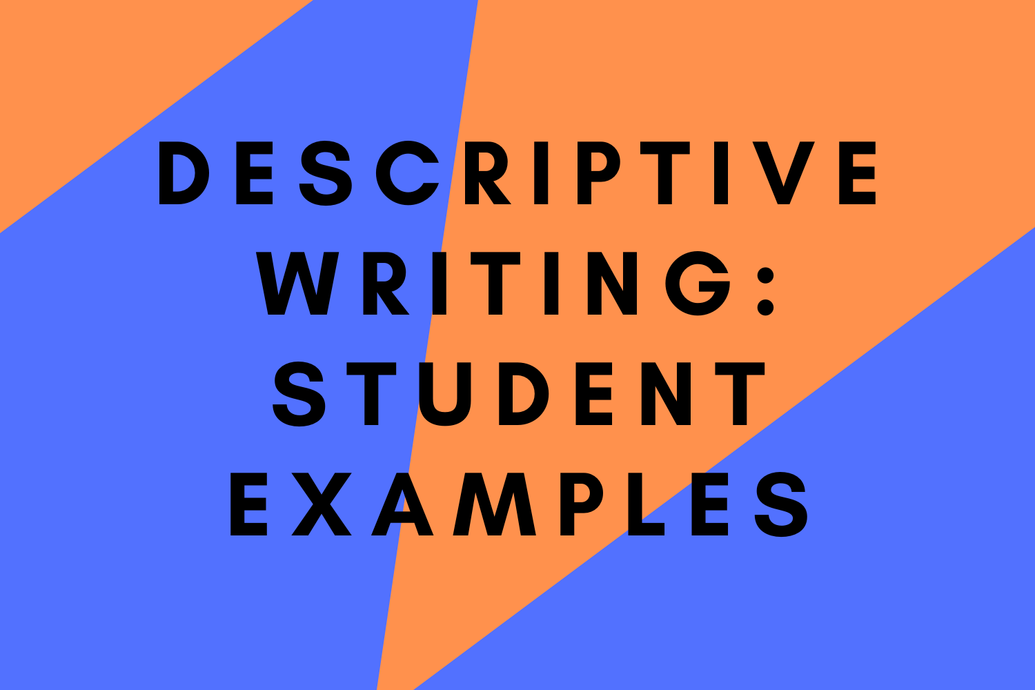 descriptive writing examples