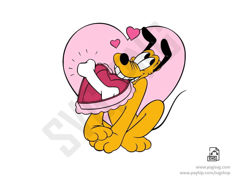 Disney Valentine's Day SVG Cut files  Mickey Minnie and Pooh Valentine SVG  Clipart - Payhip