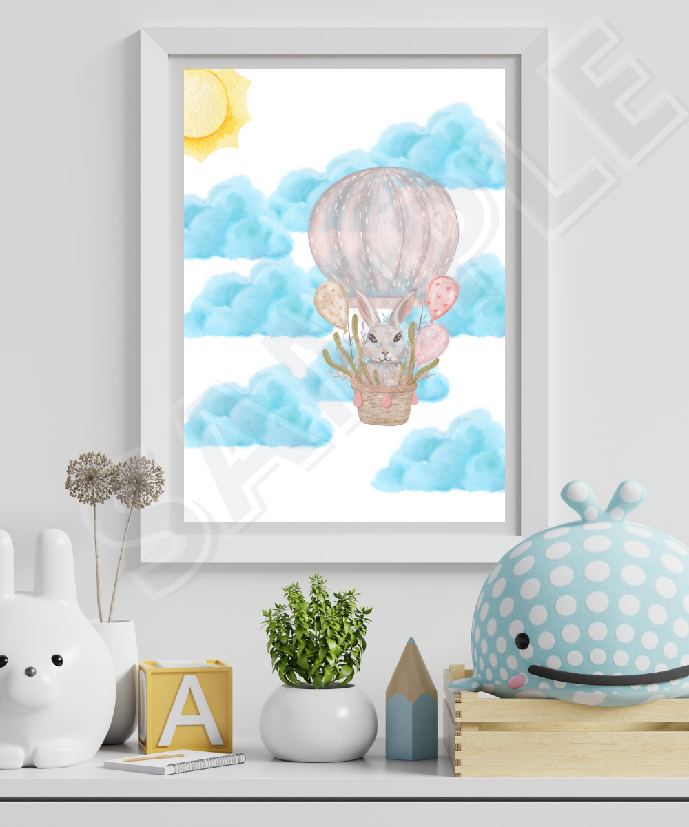 Floating Away - Printable Nursery Wall Art