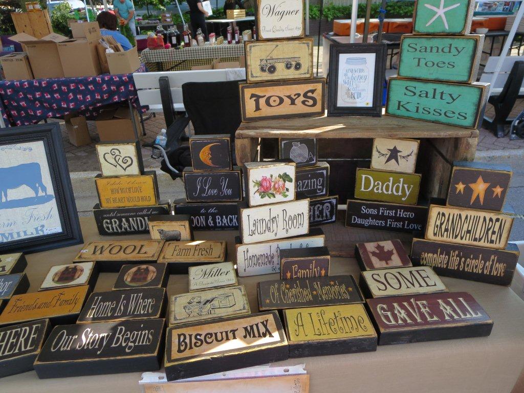  Primitive Country Wood Stacking Sign Blocks-Daddy's