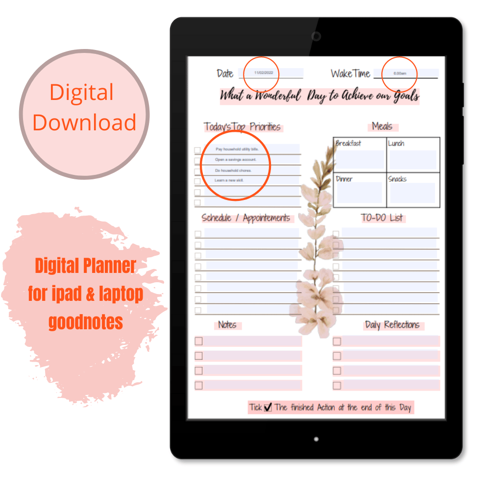 INSTANT DOWNLOAD Printable and Digital Planner for Taking Good notes ...
