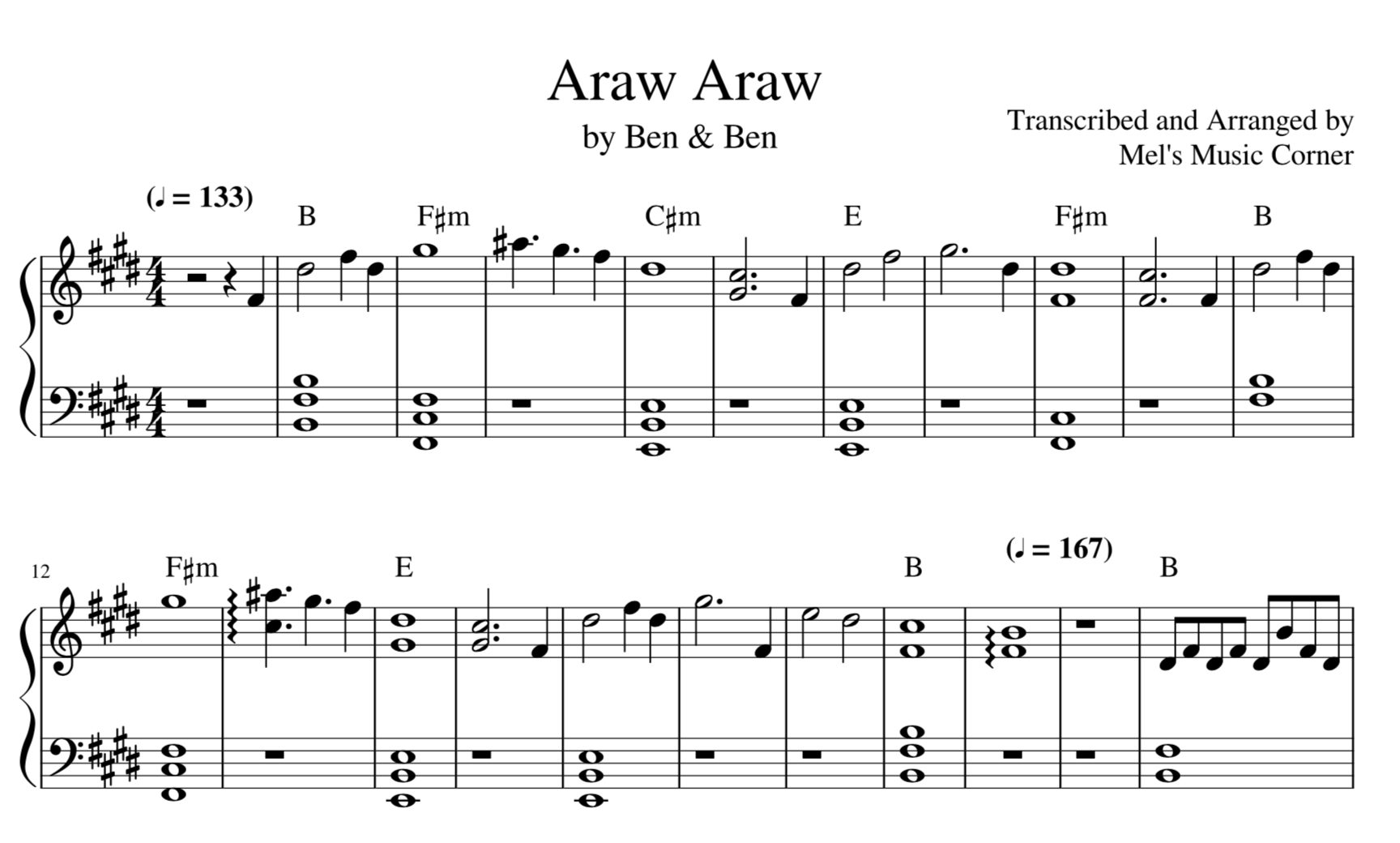 Araw Araw by Ben&Ben; sheet music - Payhip