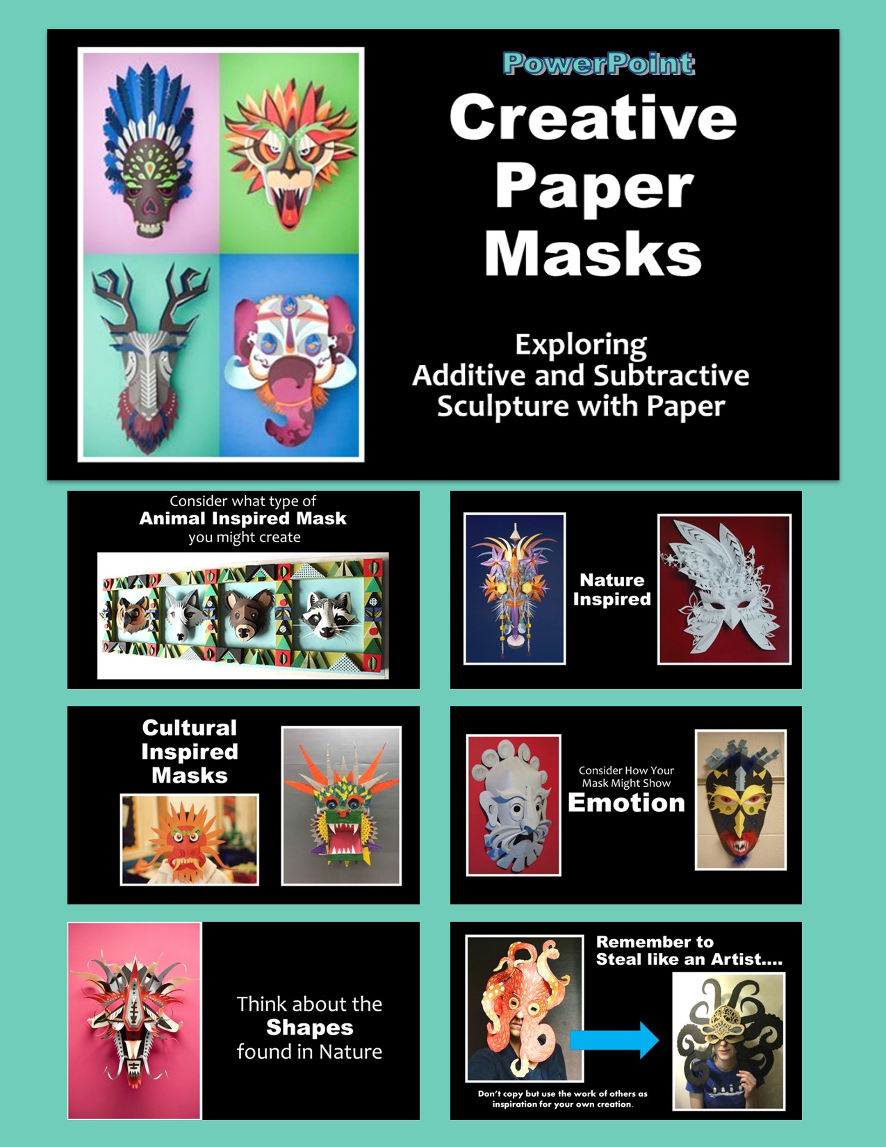 Paper Graph Mask Creative Paper Mask: Additive & Subtractive Paper Sculpture Techniques ...