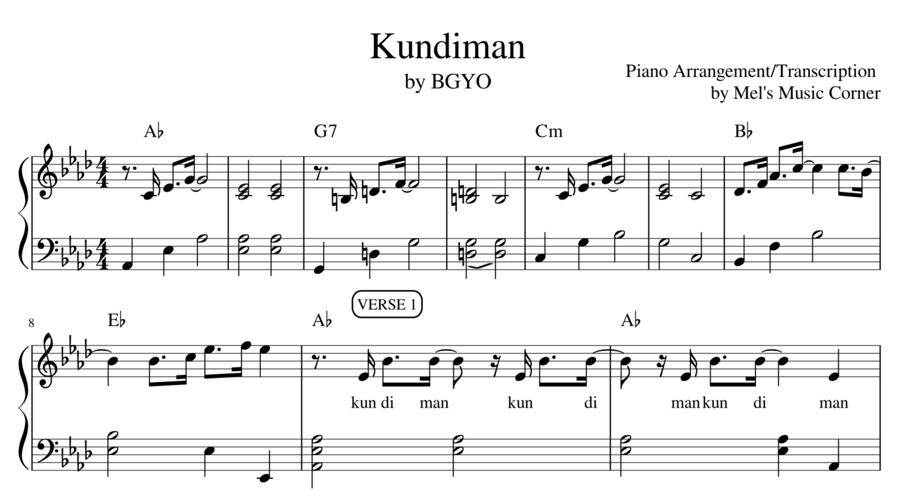 Kundiman by BGYO sheet music - Payhip