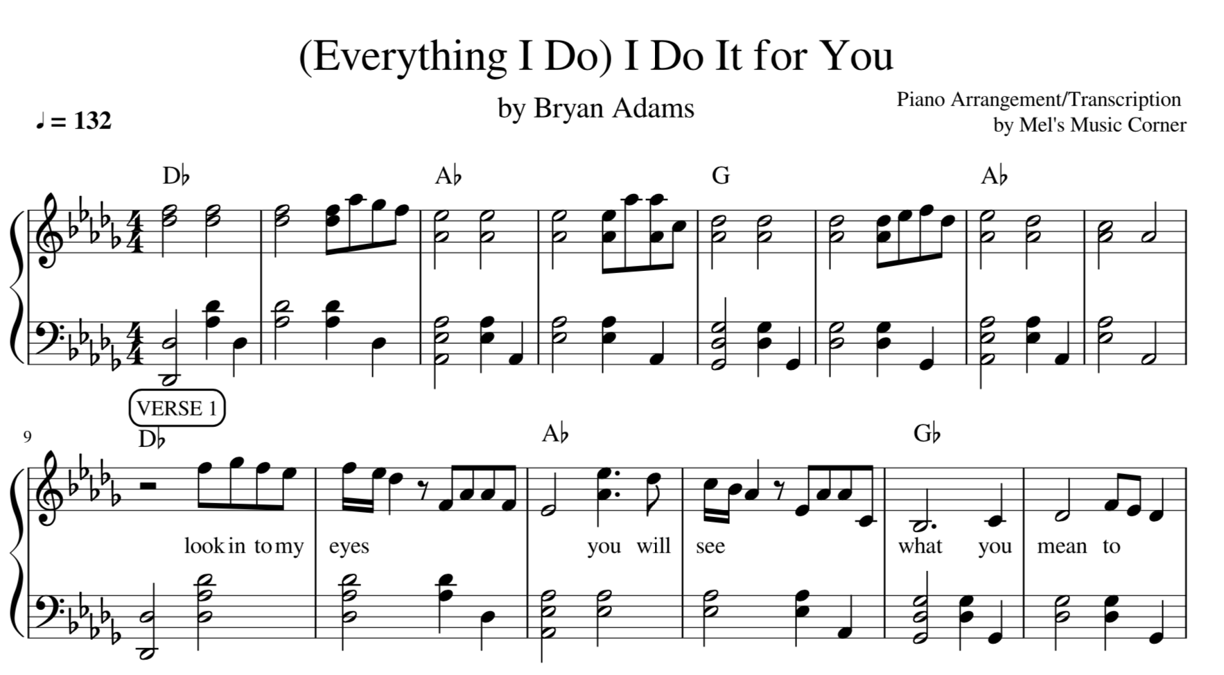 I Do It for You by Bryan Adams sheet music - Payhip