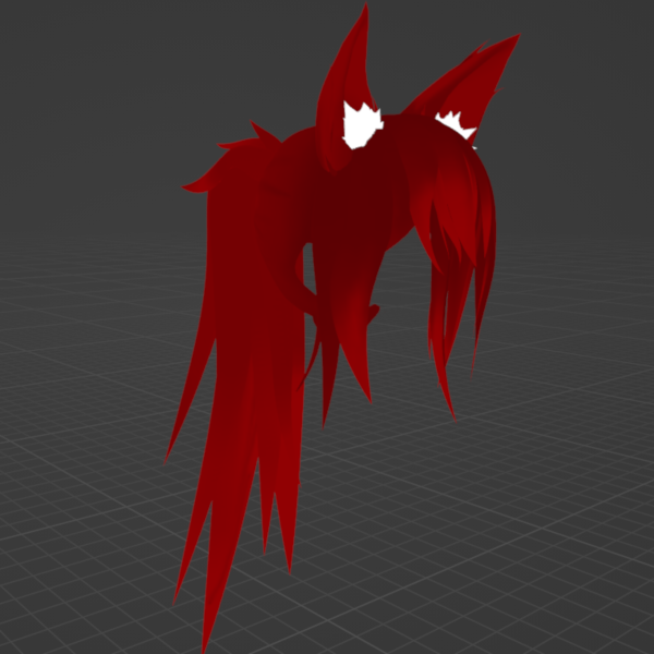 Custom hair model with fox ears for VRChat