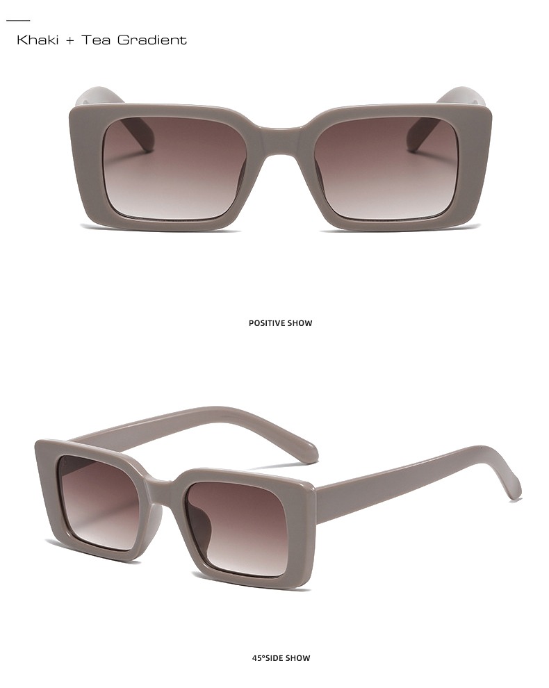 Popular Fashion Small Rectangle Sunglasses Women Retro Leopard