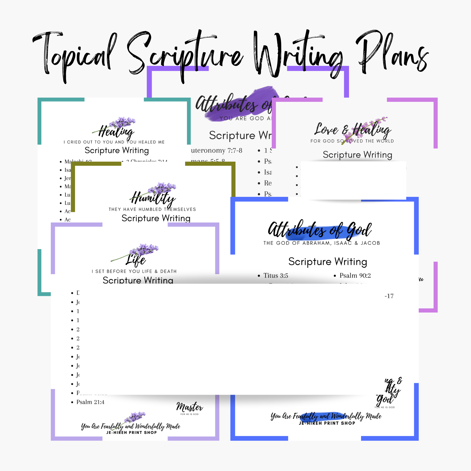 Topical Scripture Writing Plans (Set of 6 with S.O.A.P. Worksheet) - Payhip