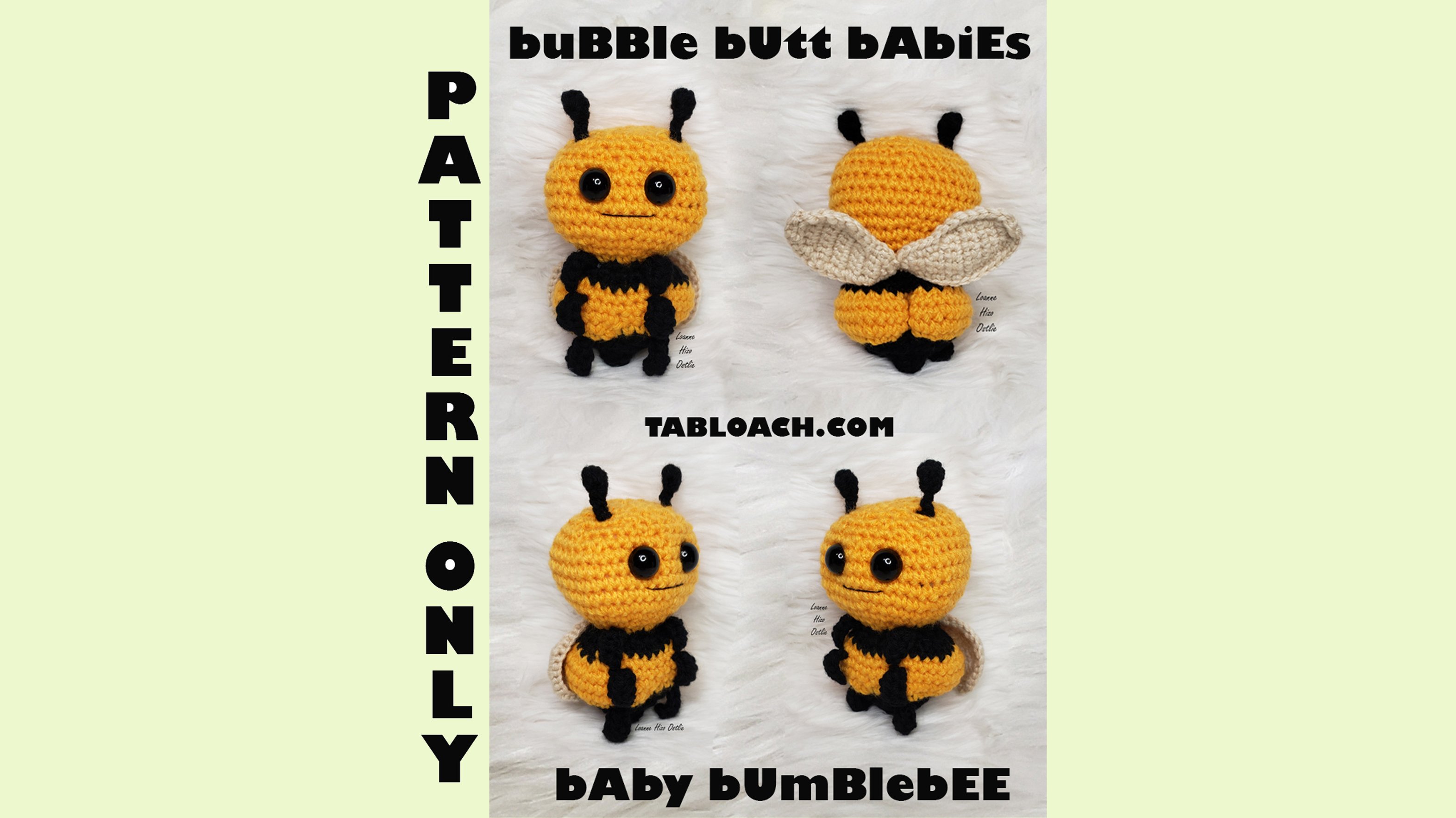 Bubble Butt Baby Bumblebee Crochet PDF pattern