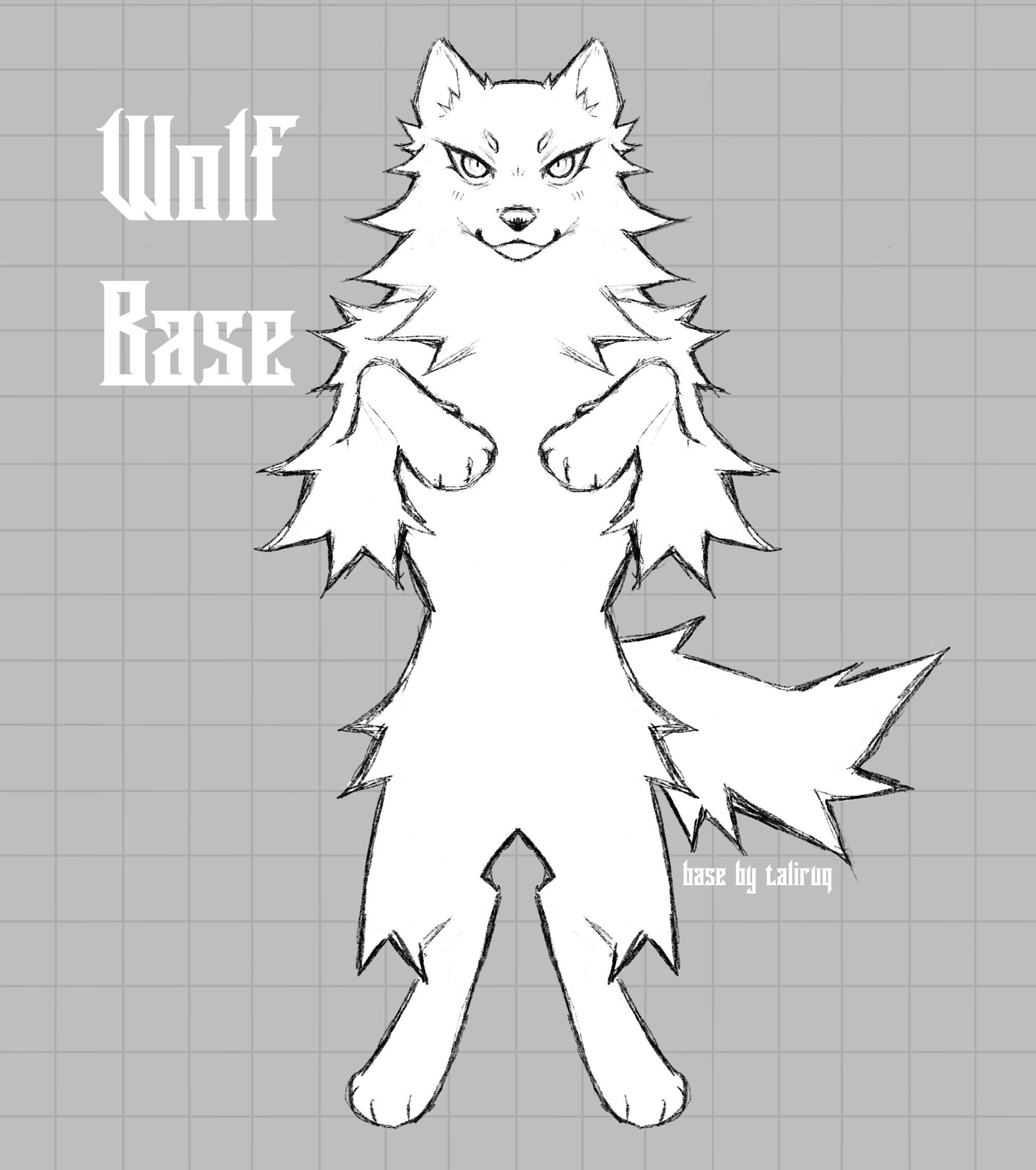 Werewolf Ref Sheet Base Front View Only Payhip Fossapunk: Werewolf