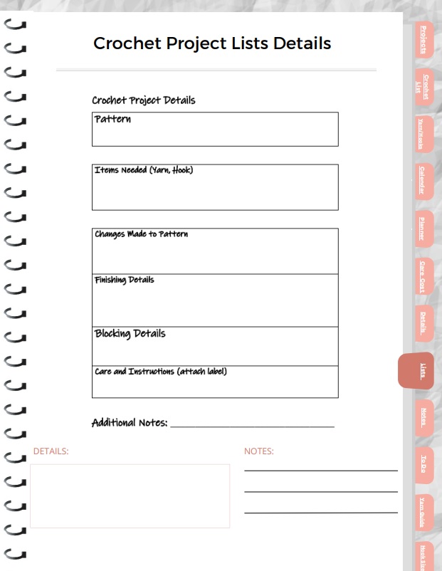 Printable Crochet Planner Project to DO List Calendar - Payhip