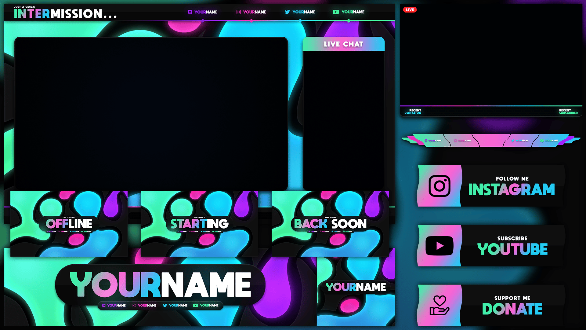 PantherDZN - Liquid Themed Stream Pack - Payhip