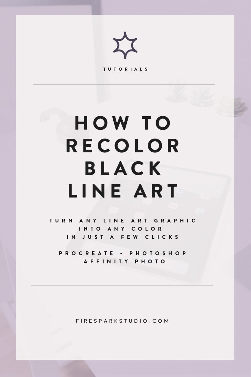 How to recolor black line art