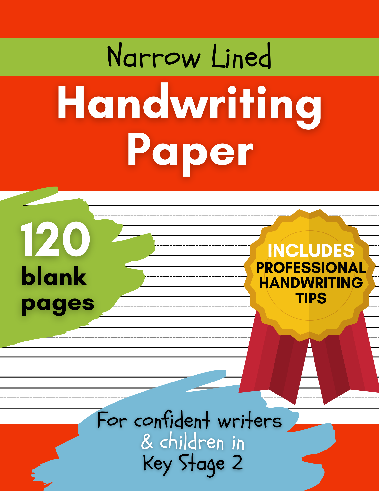 Cursive Practice Paper: 120 Blank Writing Pages - Handwriting Practice For  Students