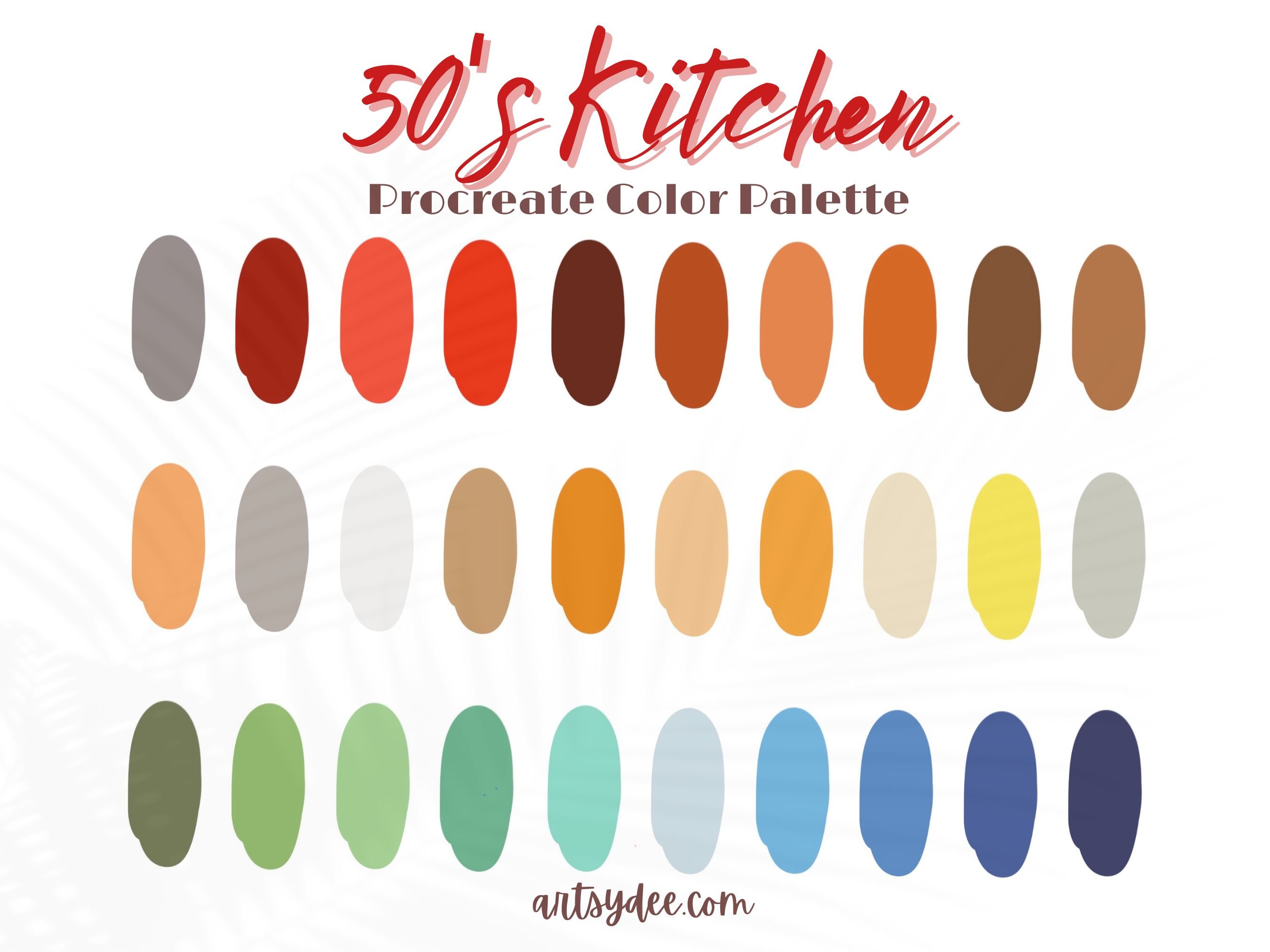Retro Color Palette for Procreate