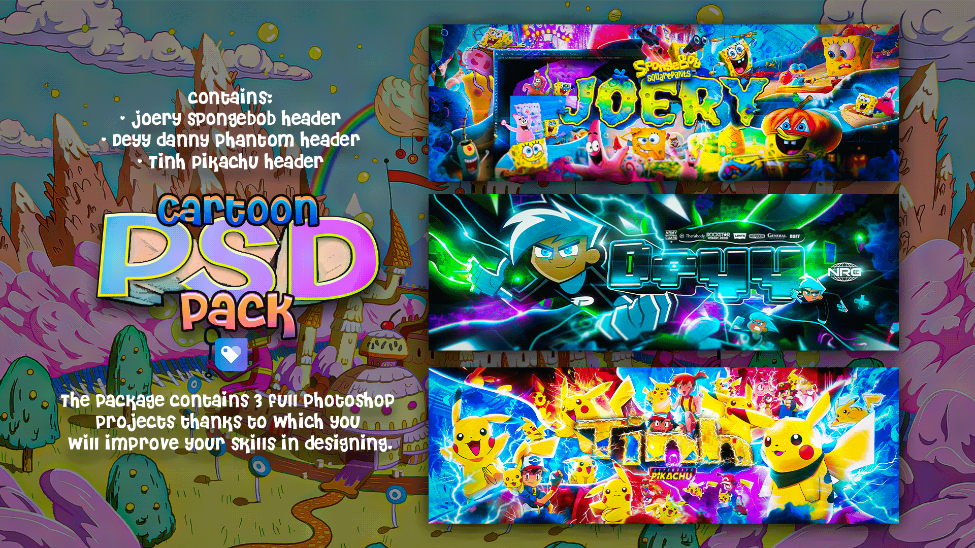 CARTOON PSD PACK #1 - Payhip