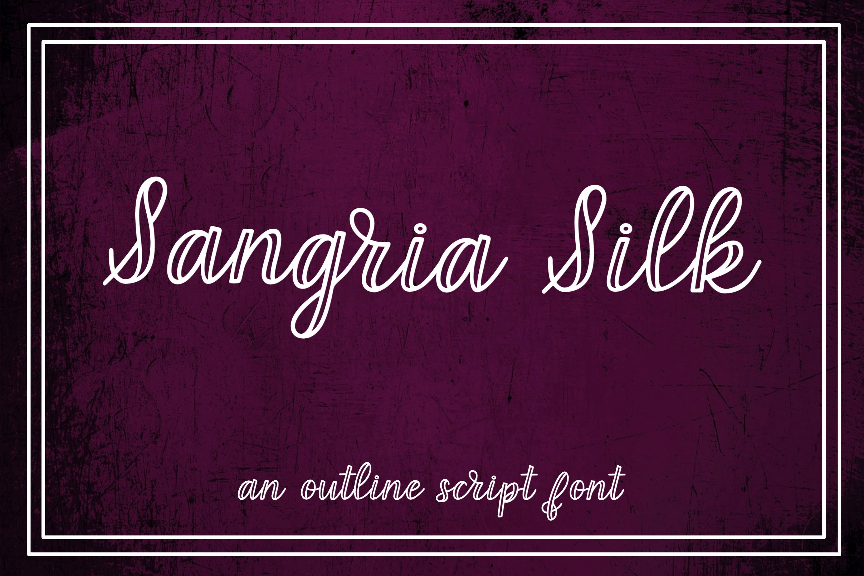Silk Script Sangria Silk - an outline script font