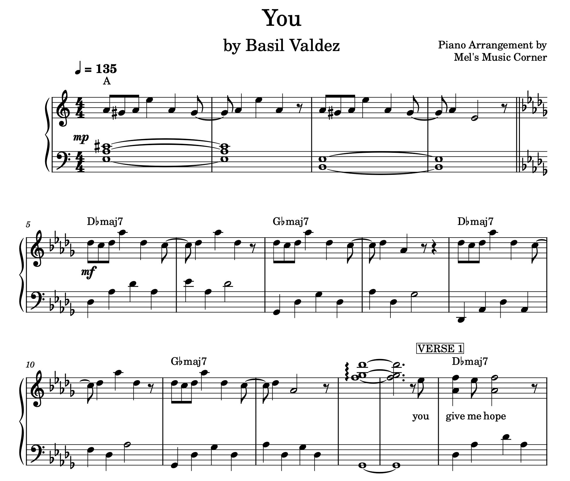 You by Basil Valdez sheet music Payhip