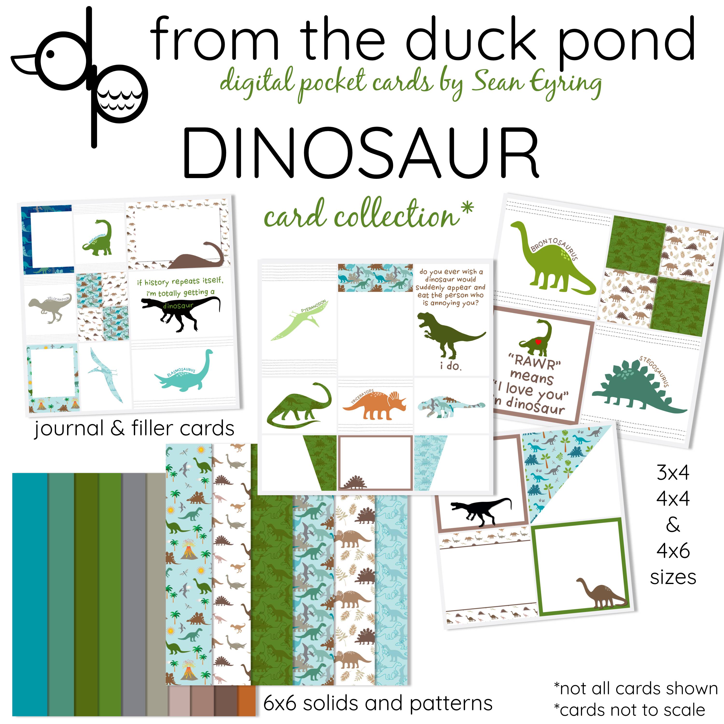 Dinosaur - digital card kit - Payhip