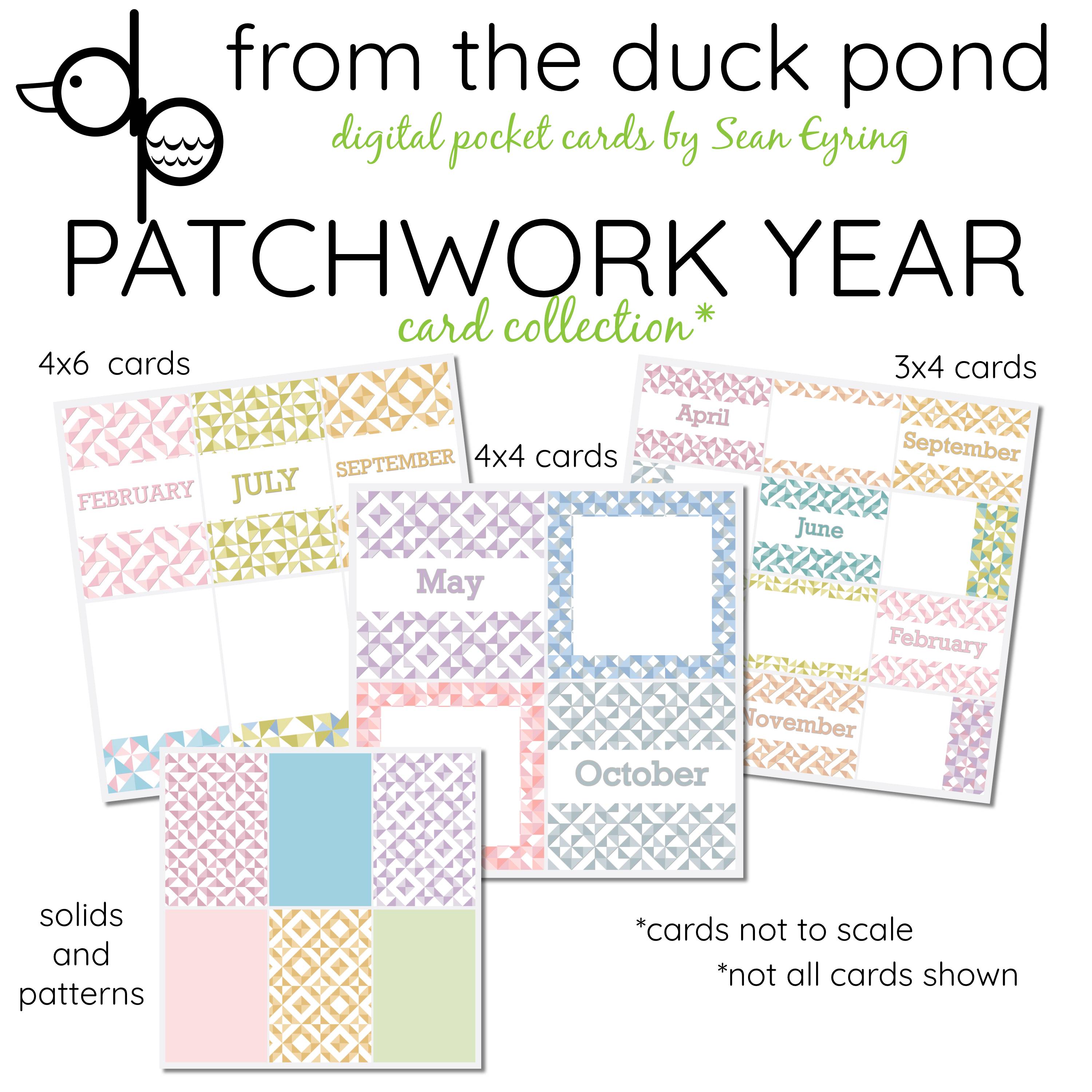Patchwork Year - digital card mini kit - Payhip
