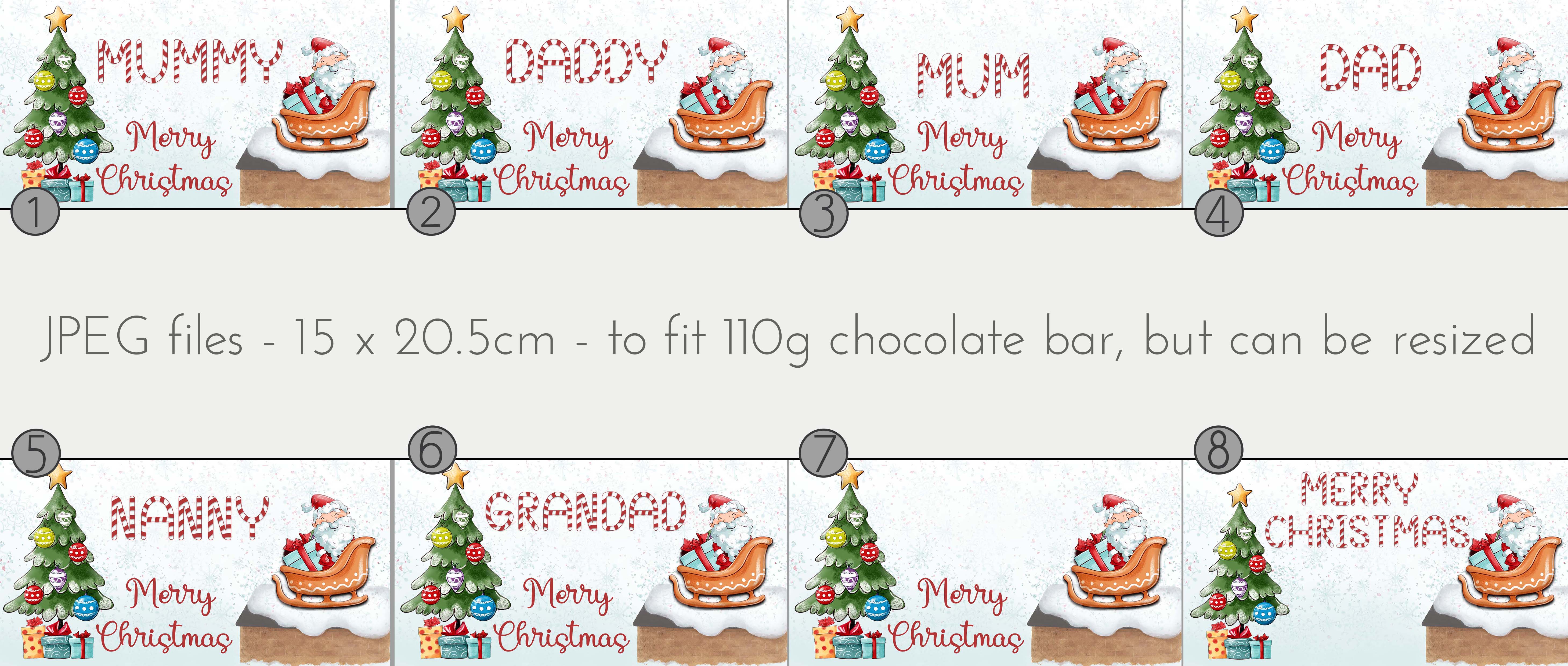 Chocolate wrapper set - Christmas - Candy Canes - Payhip