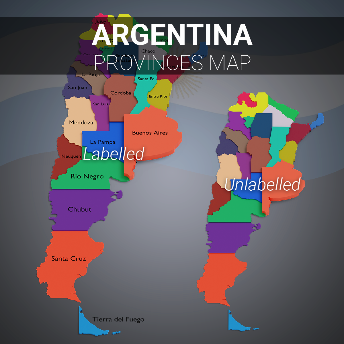Argentina Provinces Map - Payhip