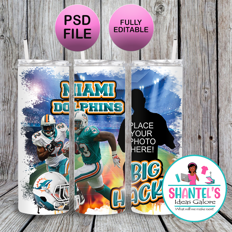 NFL Miami Dolphins Ticket Birthday Invitation