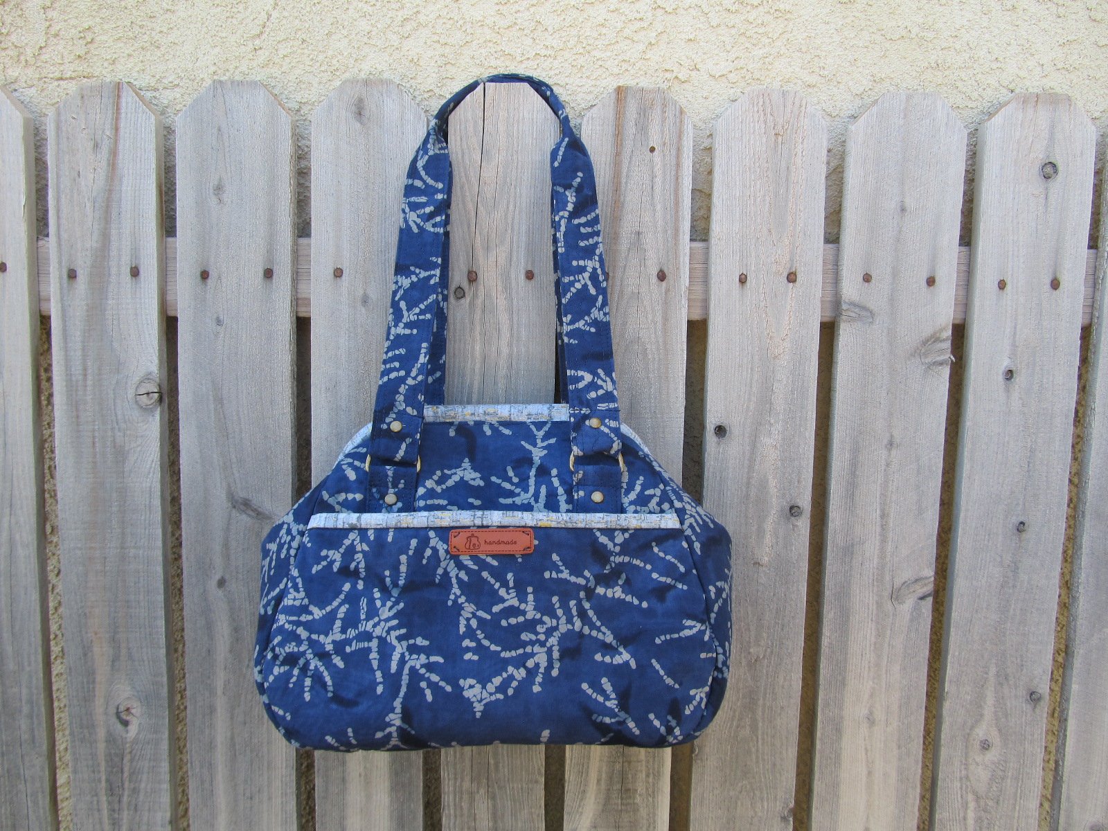Bags, Handmade Bag Cork And Batik Fabric Hobo Bag