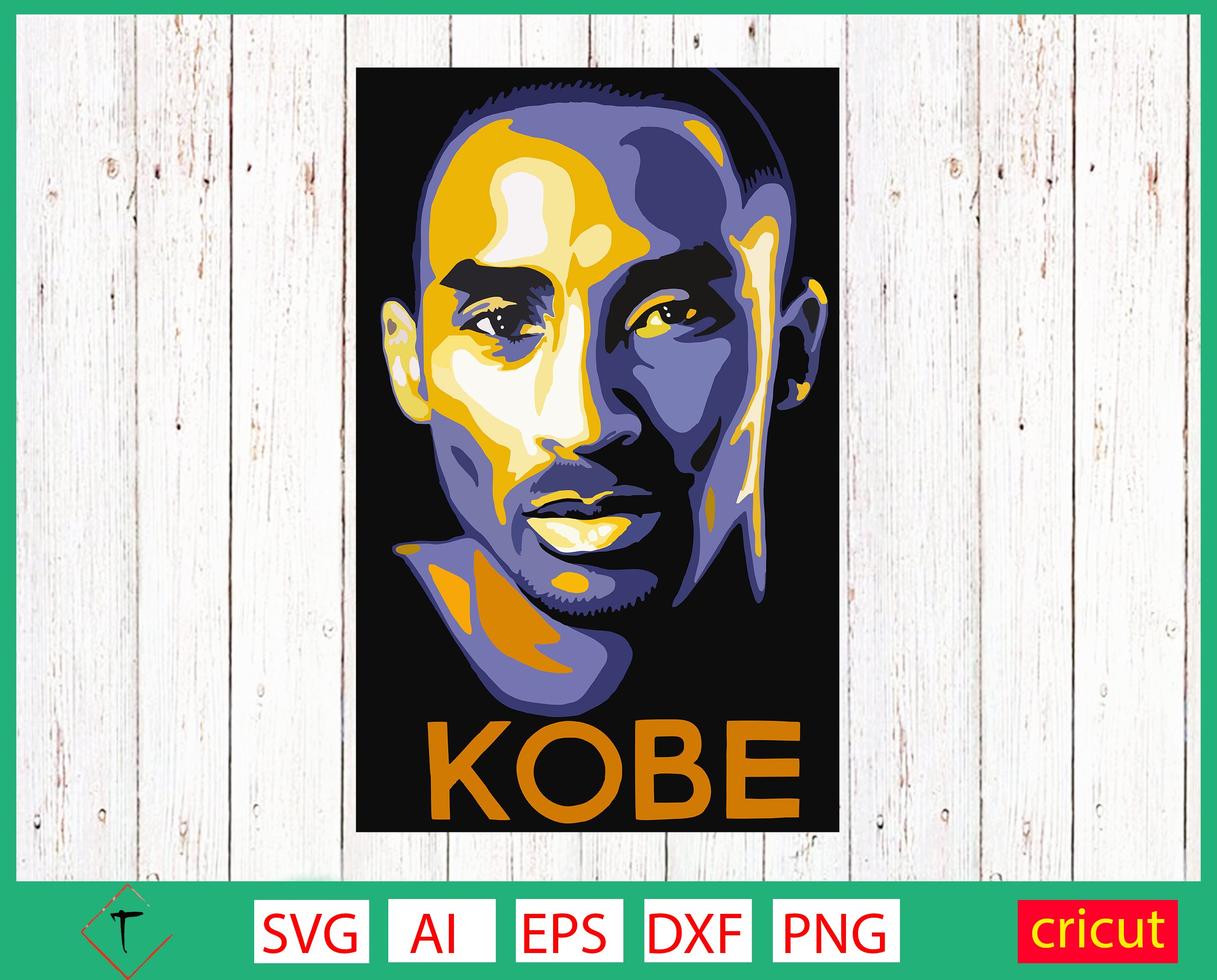 Kobe Bryant SVG, PNG, DXF, EPS, AI, Lakers SVG, Bryan SVG, Bryan Cut ...