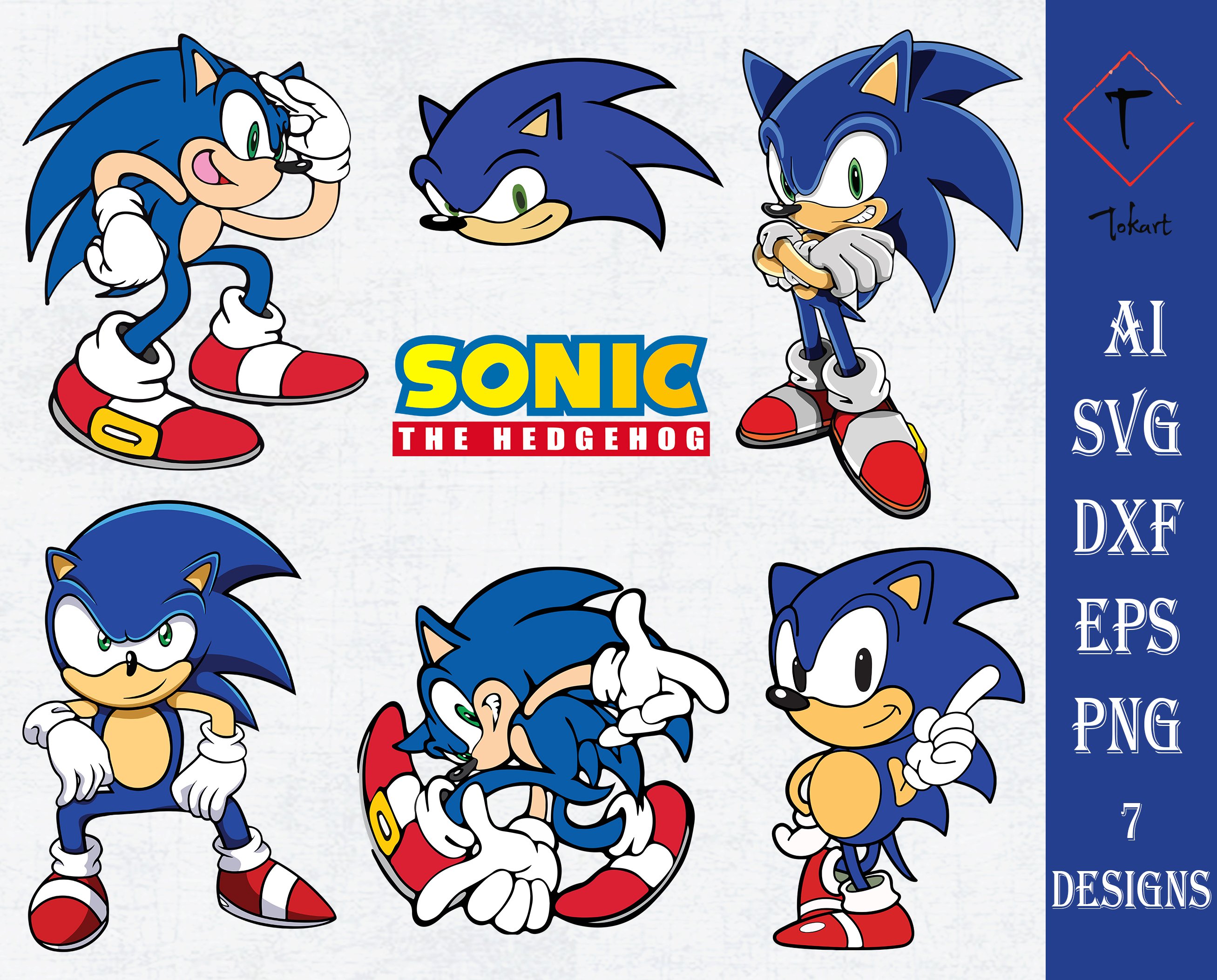 620+ Sonic clipart PNG, Printable png, svg, exp, dxf, Sonic digital st