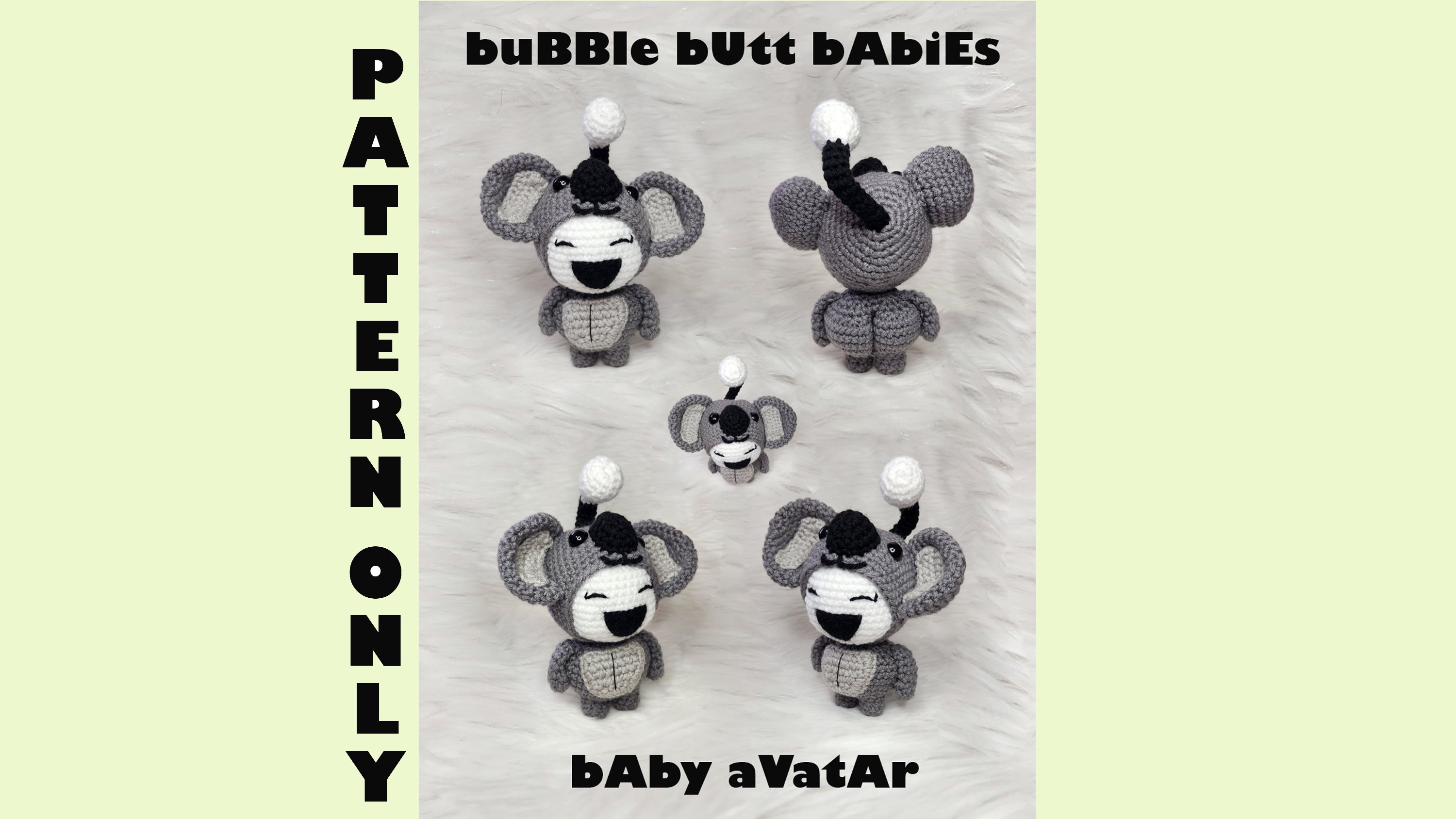 KOALA ONESIE BUBBLE BUTT BABY Crochet Amigurumi PDF Pattern