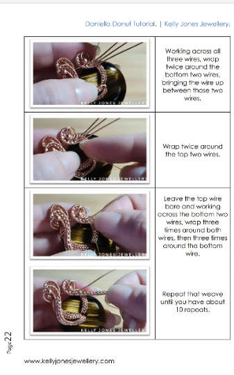 Daniella wire wrap donut pendant tutorial by Kelly An
