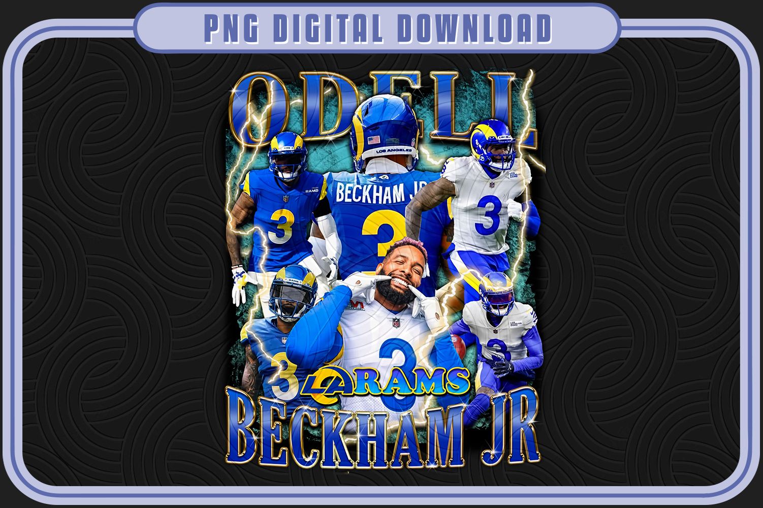 Odell Beckham Jr T-shirt PNG Bootleg T-shirt PNG -   Hong Kong