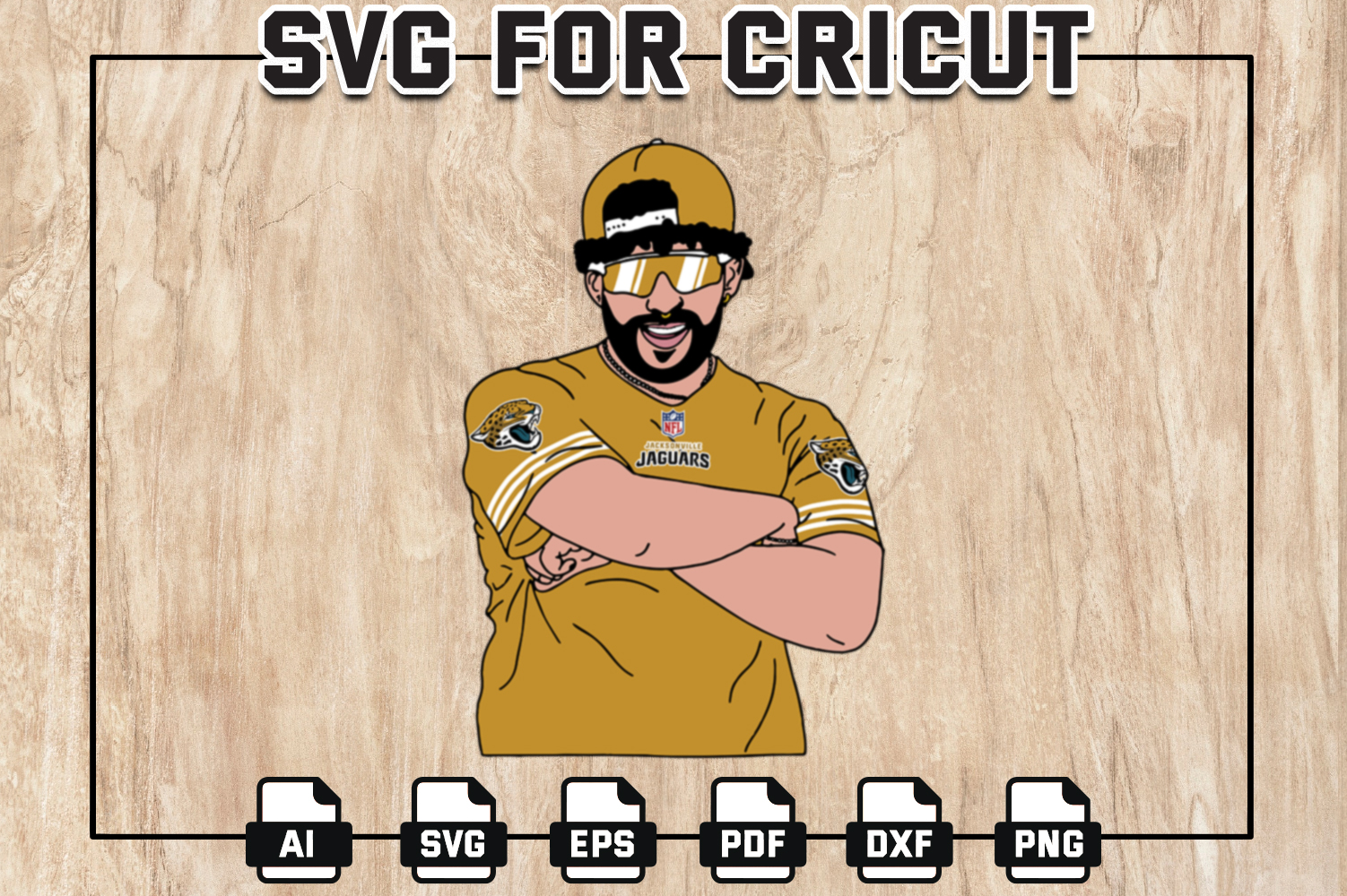 Jacksonville Jaguars SVG NFL Team SVG Bundle Files For Cricut