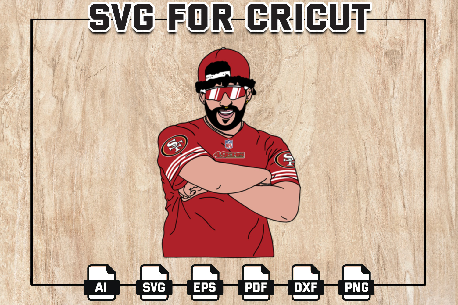 San Francisco 49ers SVG • NFL Football Team T-Shirt Design SVG Cut