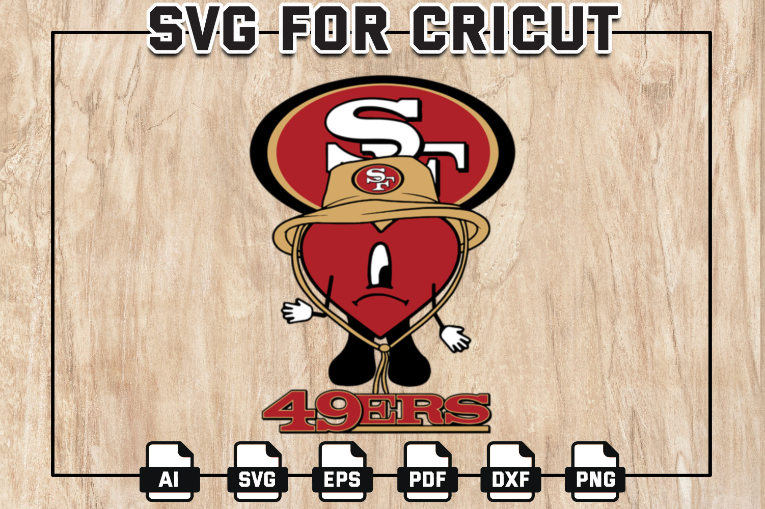 San Francisco 49ers logo Digital File (SVG cutting file + pdf+png+dxf)