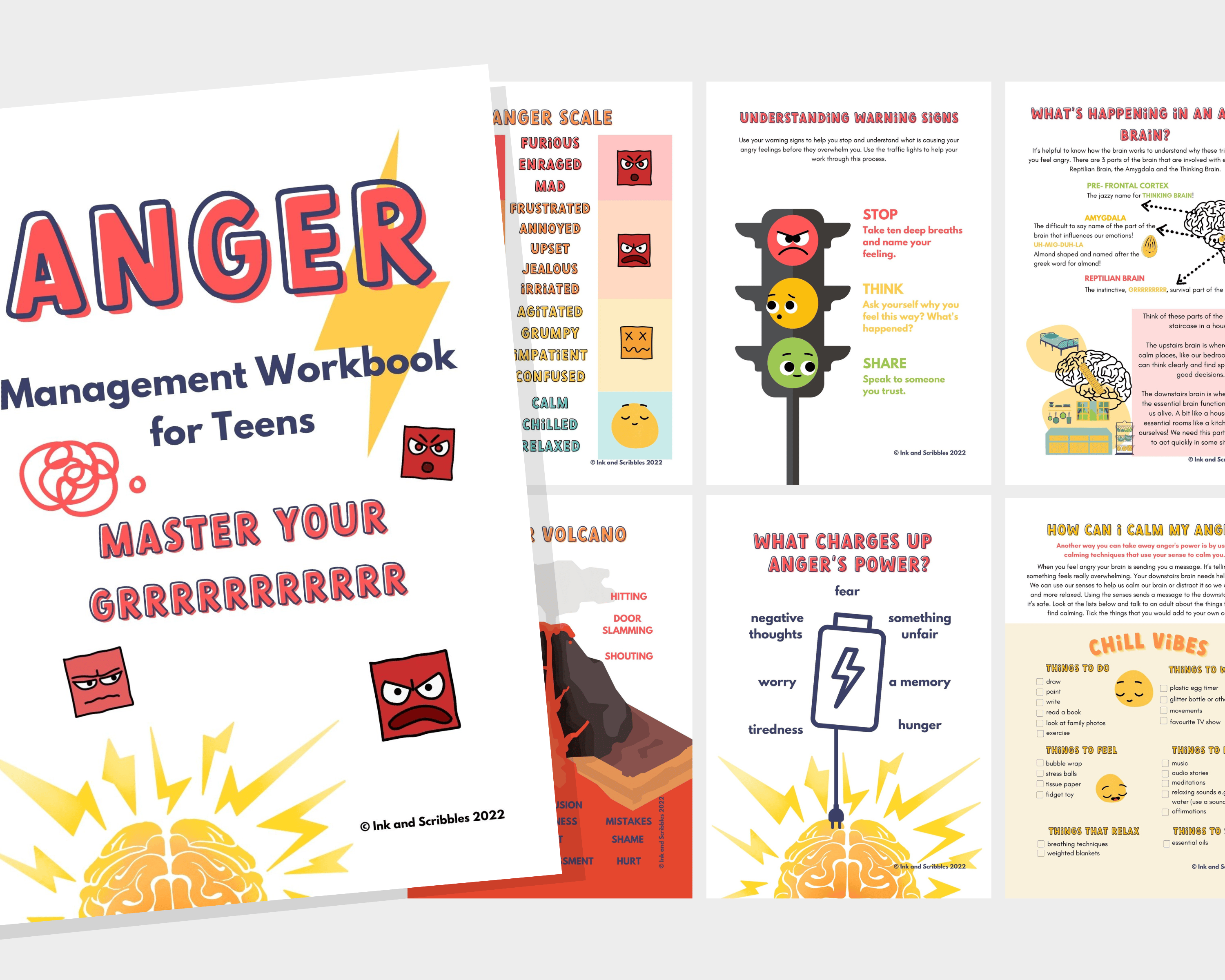 Teen Anger Management PRINTABLE Workbook
