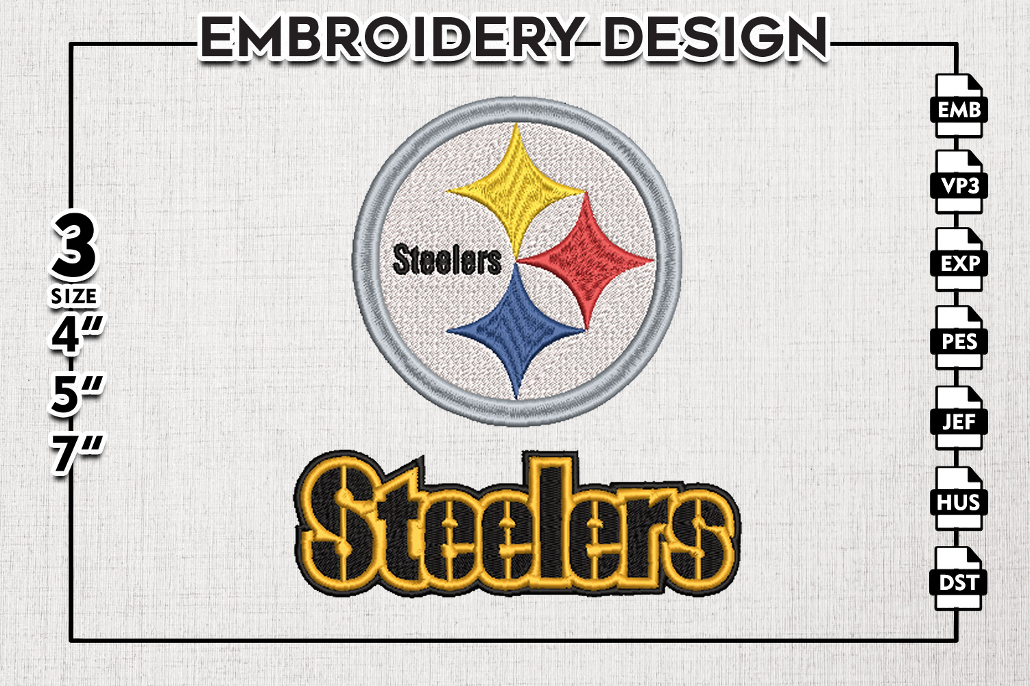 Pittsburgh Steelers Football Team Logo Svg Digital File, Steelers Logo