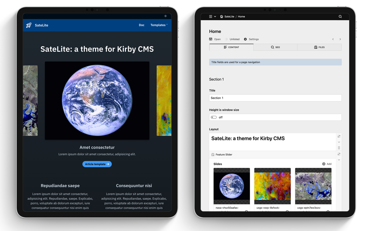 SateLite – theme for Kirby CMS - Payhip