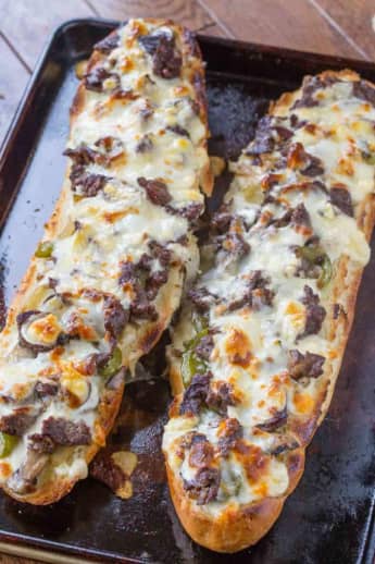 Philly Cheesesteak Cheesy Bread