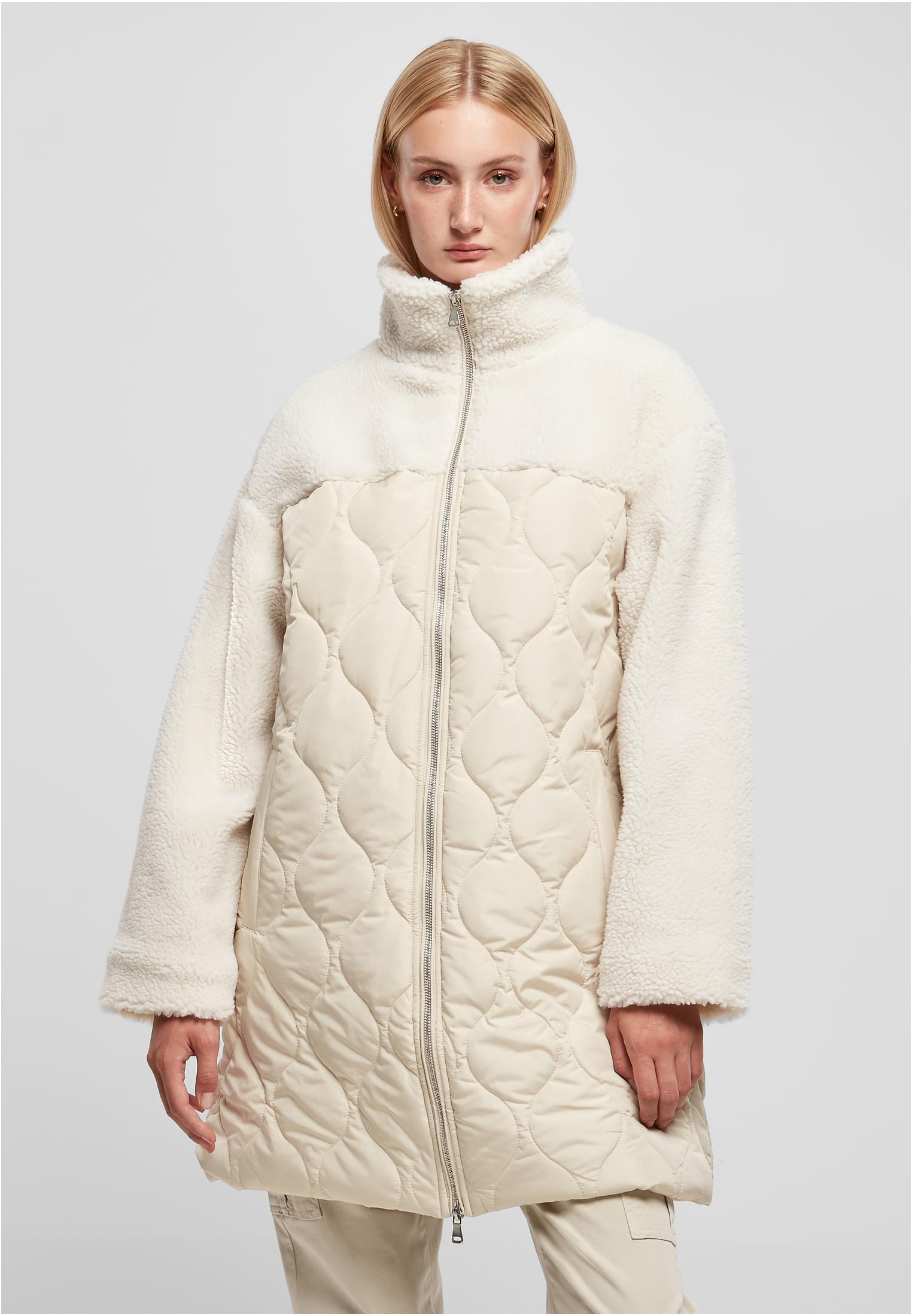 Ladies Oversized Sherpa Quilted Coat - Payhip