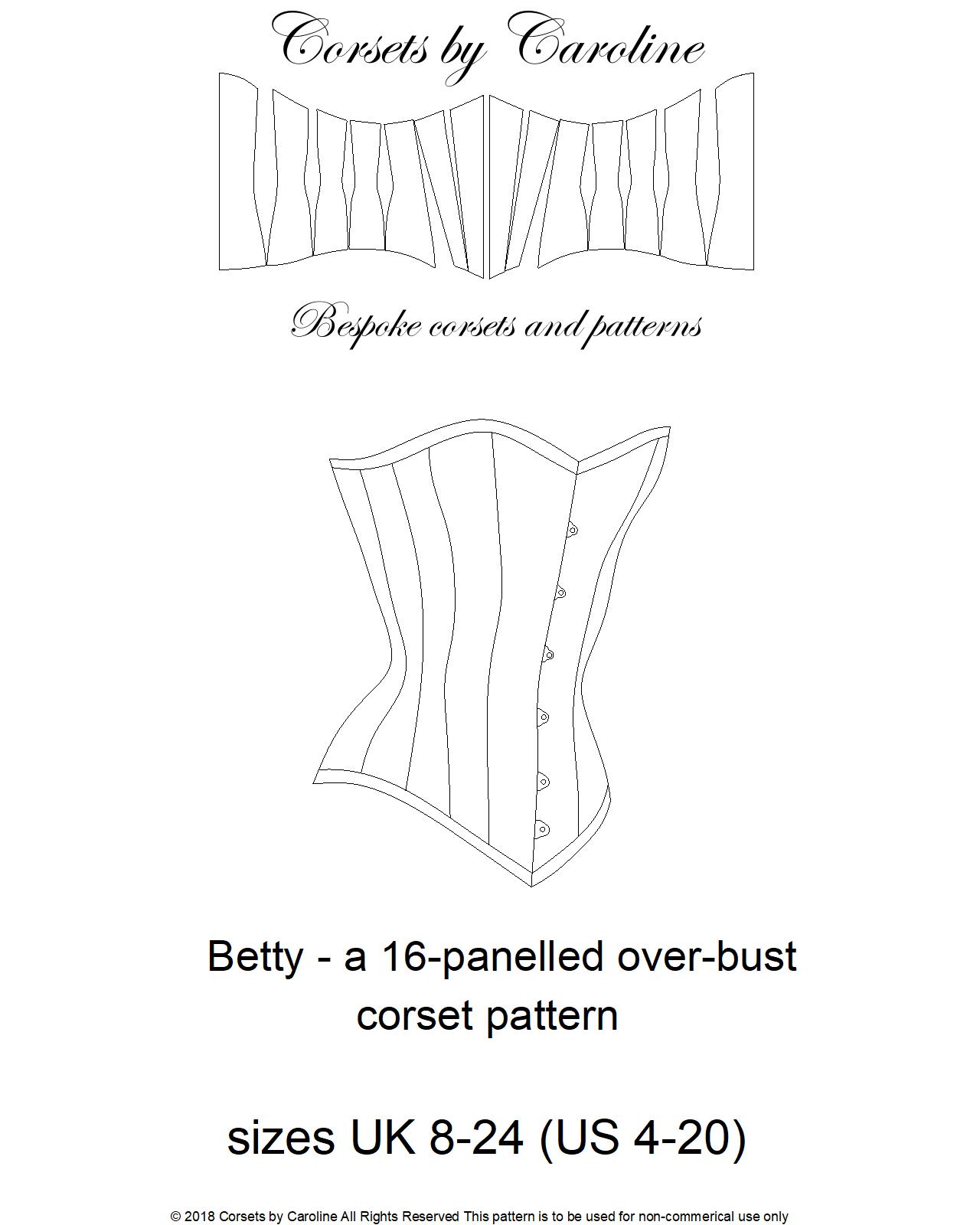 Clara Over-bust Corset Pattern with Hip Fins
