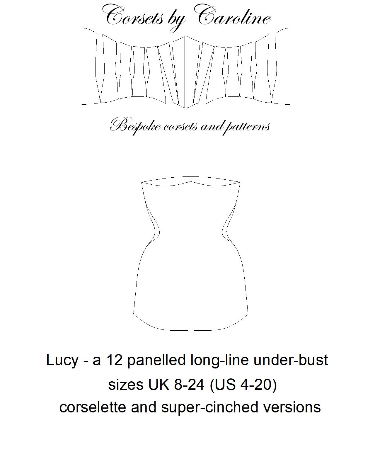 Lucy long-line/ corselete Edwardian (under-bust) Corset Pattern