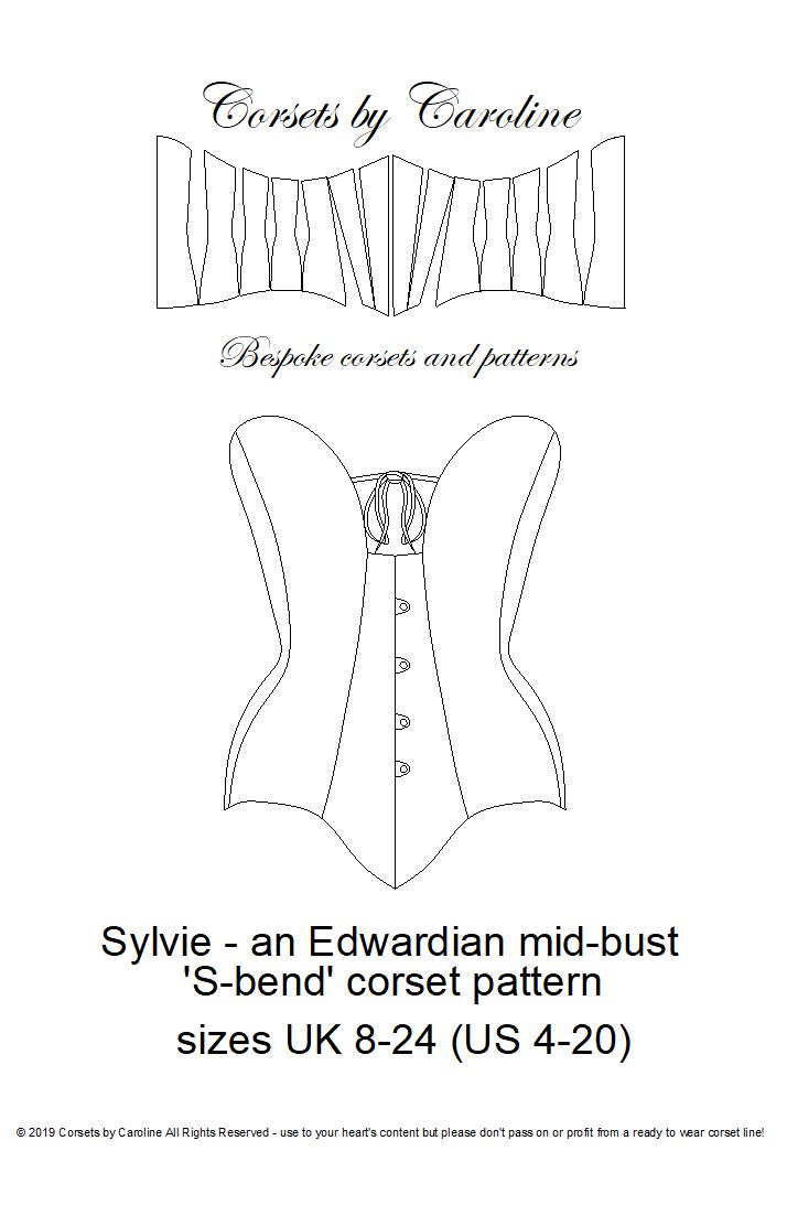 Sylvie 'S-bend' Edwardian mid-bust Corset Pattern - Payhip