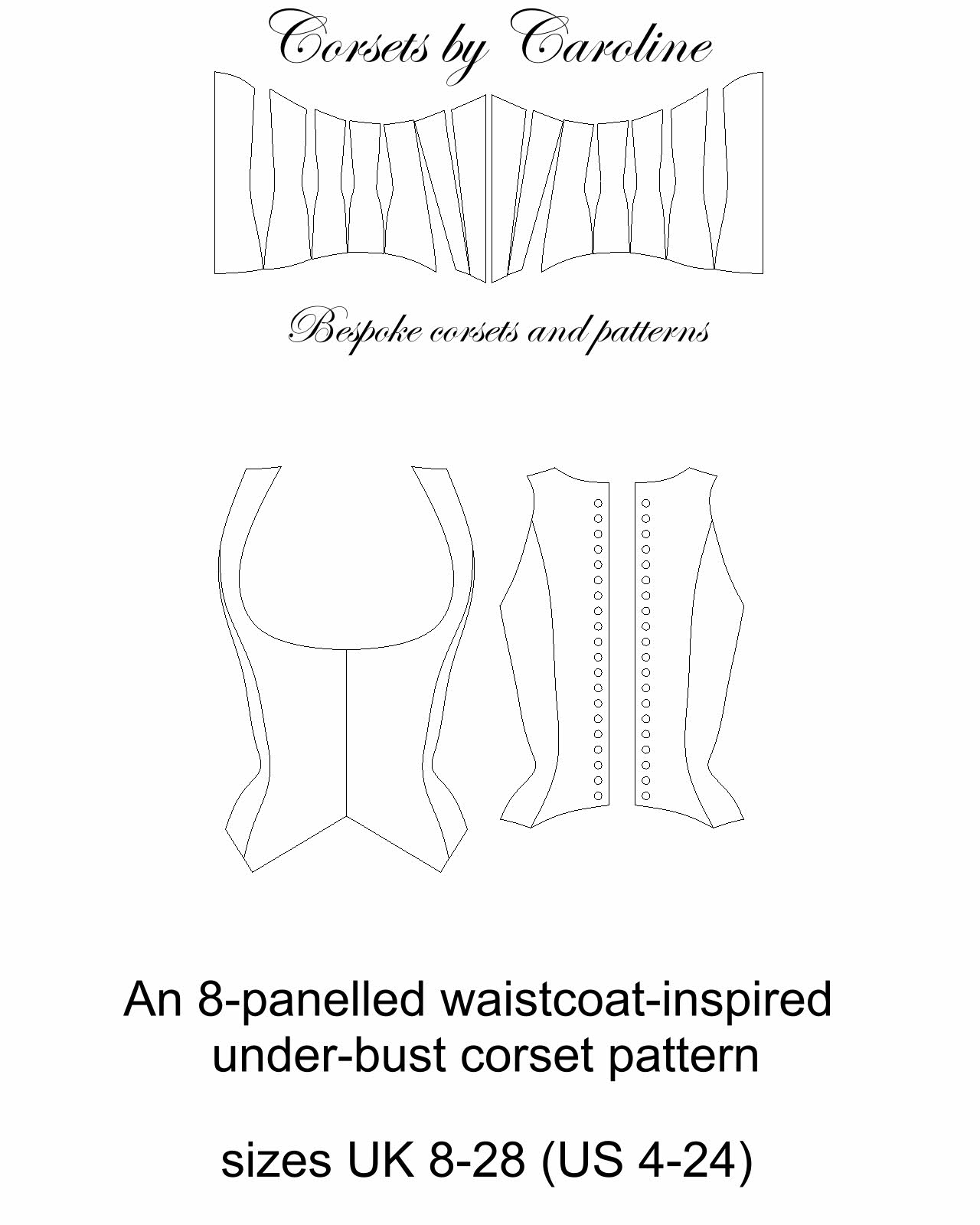 Waistcoat-inspired Under-bust Corset Pattern - Payhip